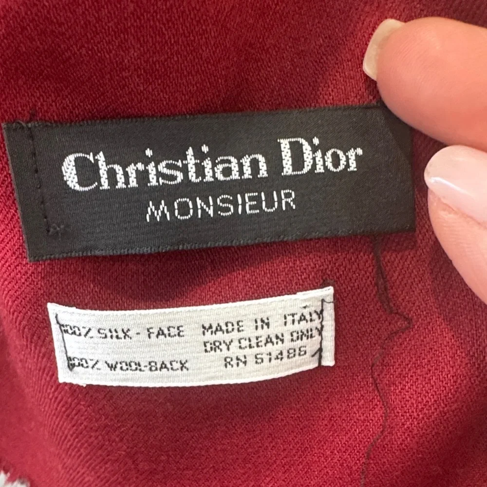Rare Vintage Christian Dior Monsieur Silk/Wool Scarf – Made in Italy – 54”